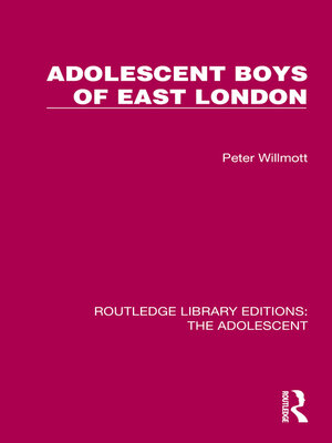 cover image of Adolescent Boys of East London